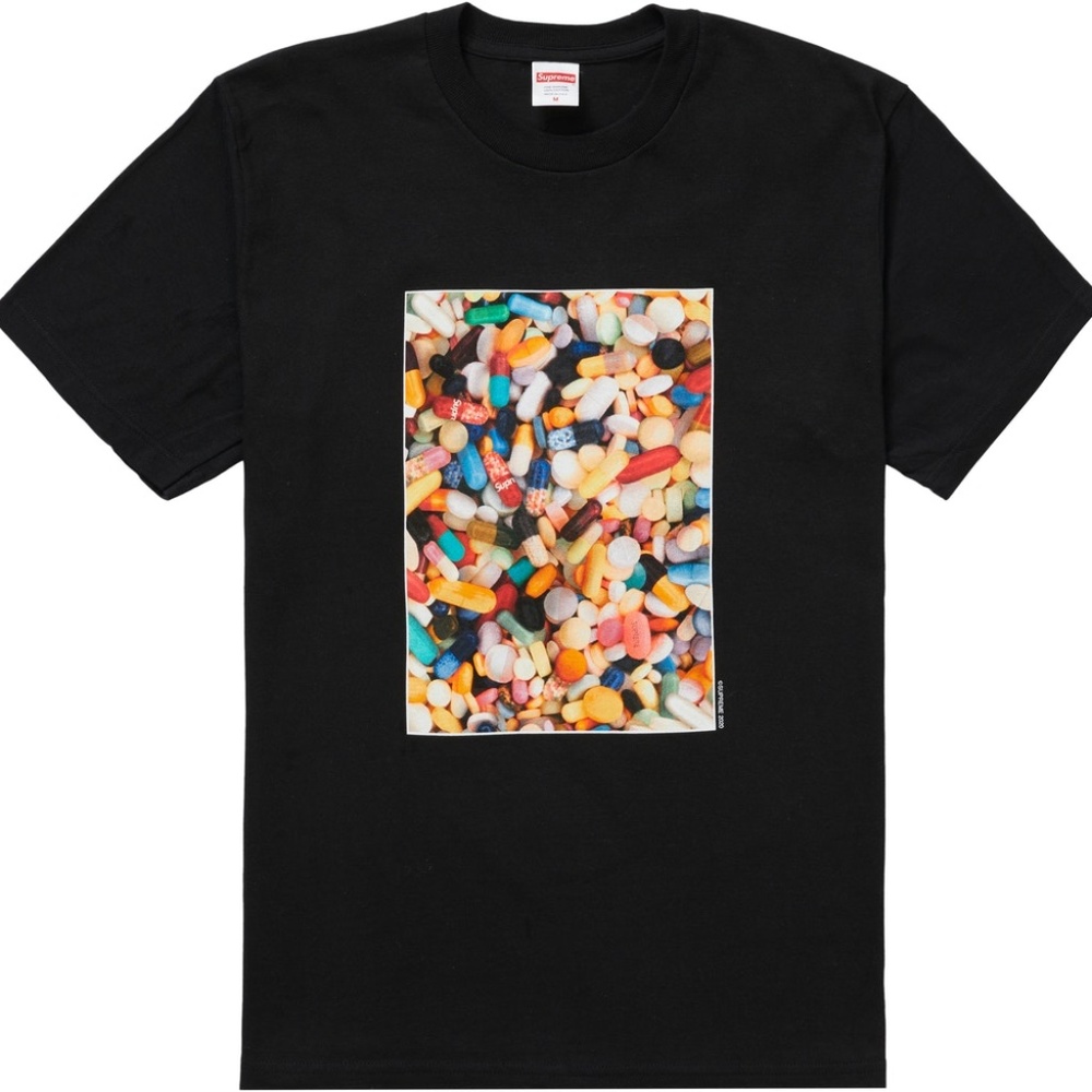 SUPREME FW20 "Pills Tee" Black S/S T-Shirt M